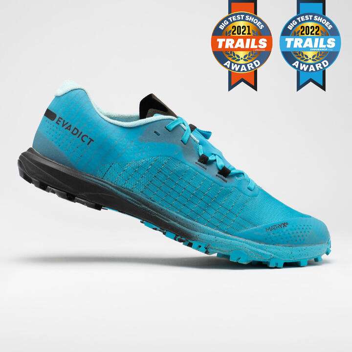 Paire de chaussures de trail running Evadict Race Light pour Homme - Bleu ciel/Noir, Tailles 41 à 46