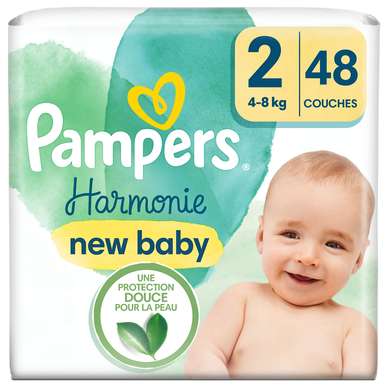 LOT DE 2 - PAMPERS - Premium Protection New Baby - Couches taille