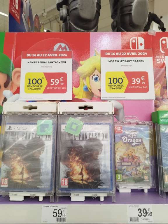 Sélection de jeux 100% remboursés en 4 bons d'achats (exemple: Final Fantasy 16) - Auchan Louvroil (59)
