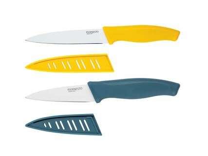 Set de 2 couteaux de cuisine multi-usages Ernesto avec étui de protection (lame 12 cm et 8 cm)