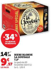 Pack de 20 Bières Blondes La Goudale - 20 x 25 cl