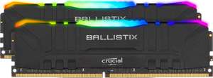 Kit Mémoire RAM DDR4 Crucial Ballistix RGB BL2K8G32C16U4BL - 16Go (2x8Go), 3200 MHz, CL16 - Noir