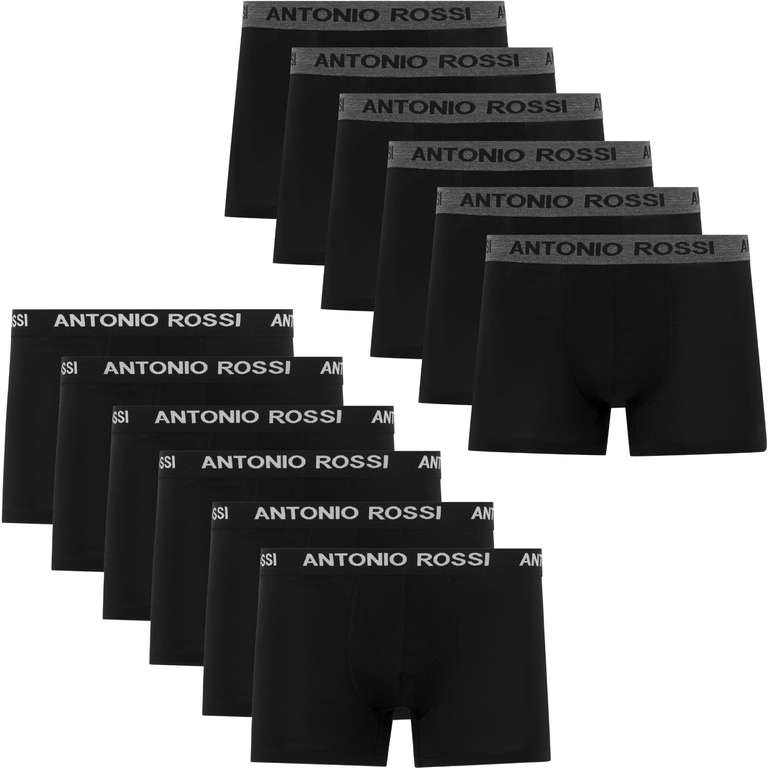 Lot de 12 boxers ajustés Antonio Rossi - diverses tailles