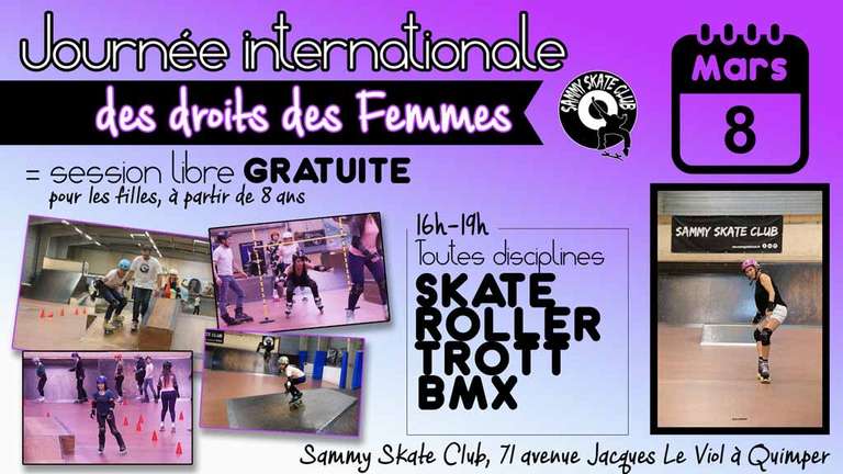 Session Gratuite de Skate, Roller, Trott ou BMX pour les filles dès 8 ans - Quimper (29)