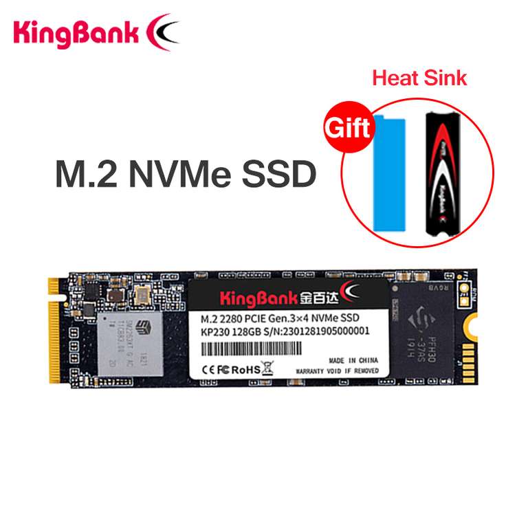 SSD interne NVMe Gen3 KingBank - 2 To