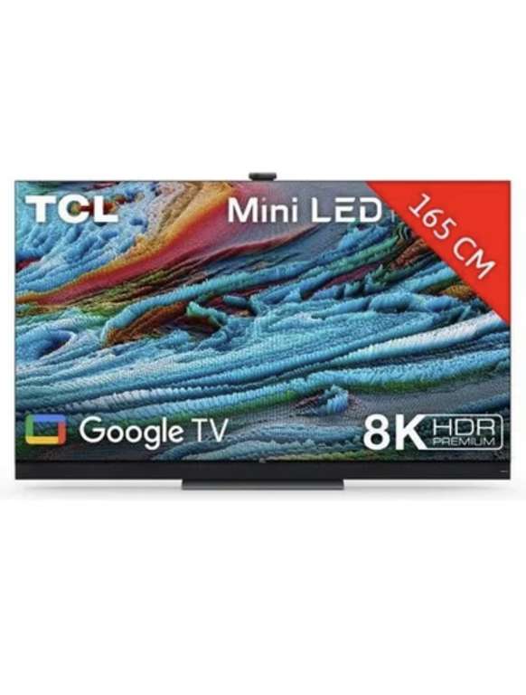TV 65" TCL 65X925 - MiniLed/QLED, 8K UHD, HDR Premium 1000, 100 Hz, Google TV, Dolby Vision IQ, FreeSync, son 2.1 Onkyo (Vendeur tiers)