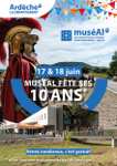 Entrée, Activités et Reconstitution historique avec prêt de costumes romains gratuites pour les 10 ans du MuséAL - Alba-la-Romaine (07)