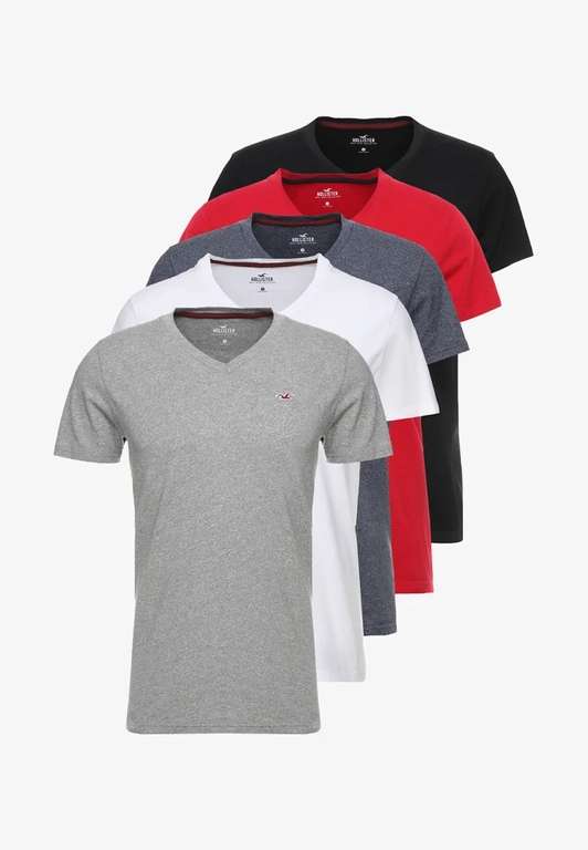 Pack de 5 T-shirts en col V Hollister Co. - Différents coloris, du XS au XXL