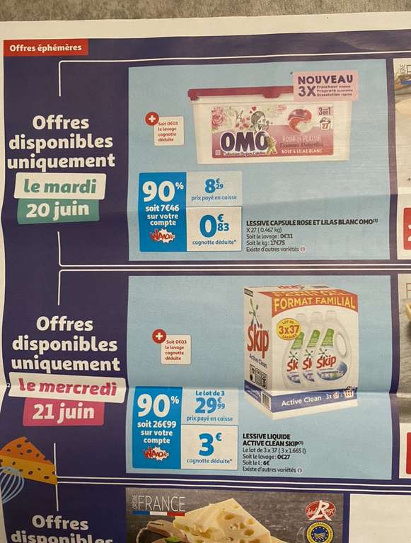 Capsules lessive pas cher à prix Auchan