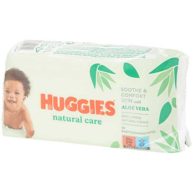 Lingettes pour bébé Huggies Natural Care - 56 lingettes