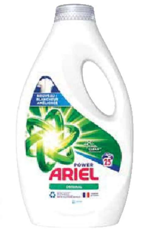 Lessive liquide Ariel original 1,25L - Différentes variétés (via 6,9€ sur carte de fidélité et ODR 3,94€)