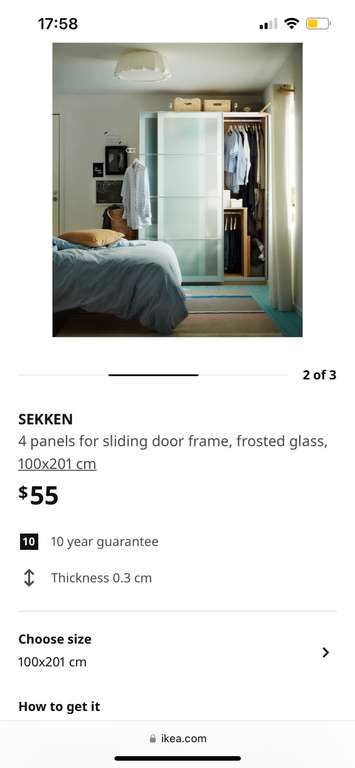 4 panneaux pour porte coulissante en verre givré Sekken, 75x236cm - Fleury sur Orne (14)