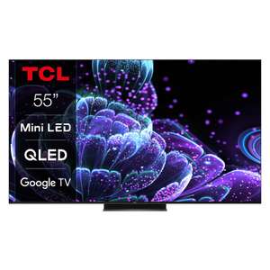 TV 55" TCL 55C835 - QLED Mini-LED, 4K UHD, 144 Hz, HDR, HDMI 2.1, VRR / ALLM, FreeSync, Google TV (Certains magasins - 31, 68, 69, 93, 95)