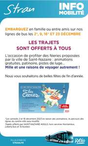 Bus Gratuit tous les samedi de Décembre jusqu'à noel (Saint-Nazaire 44)