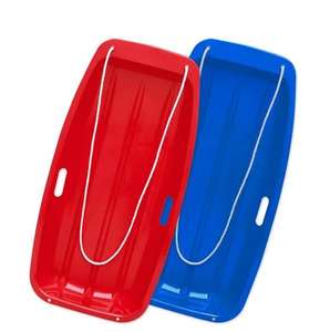 Lots de 2 Luges plateau DIKI avec Poignée - Enfant - Bleu & Rouge - 89 × 43 × 12 cm (Vendeur Tiers)