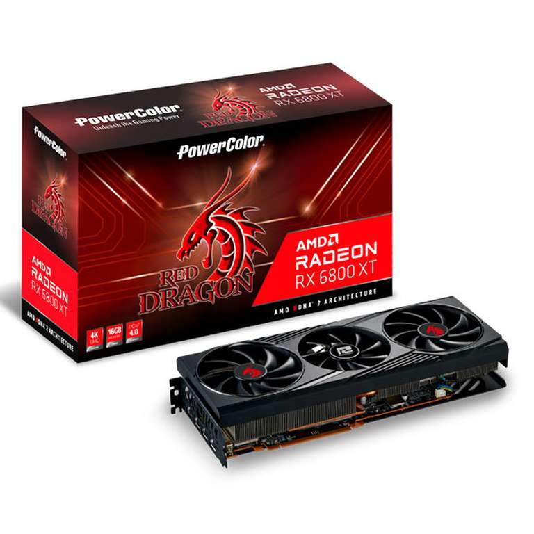 Carte graphique PowerColor AMD Radeon RX 6800 XT Red Dragon - 16 Go