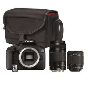 Appareil Photo Reflex Canon EOS 2000D + Objectif EF-S 18-55 mm + Objectif EF 75-300 mm + Sac SB130 + Carte mémoire SD 16 Go