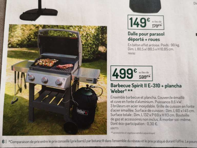 Barbecue à gaz Weber spirit E-310 + Plancha
