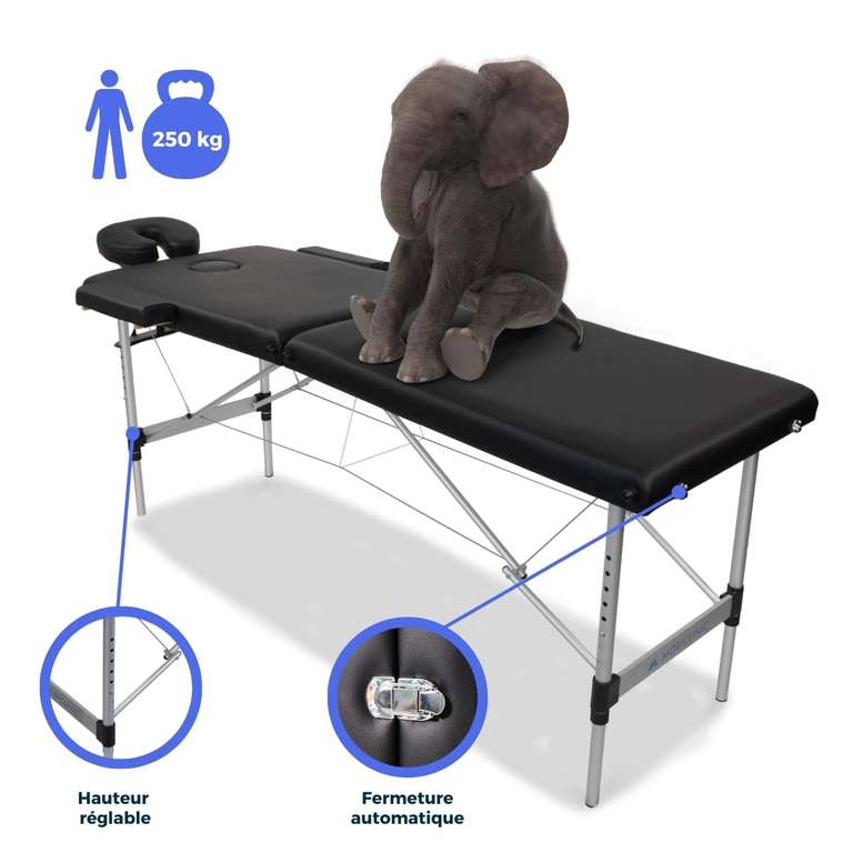Table de Massage pliante Mobiclinic - Aluminium