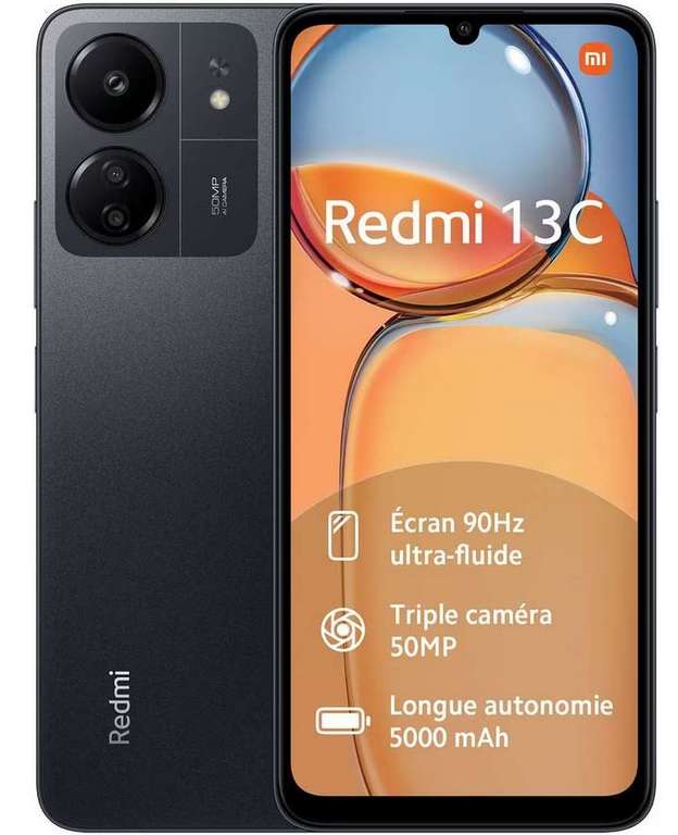 Smartphone 6,74" Xiaomi Redmi 13C 8Go/256Go NFC