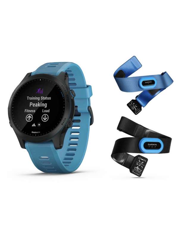 Pack Triathlon : Montre Connectée GPS Garmin Forerunner 945 + Jeu de bracelets + HRM-Tri + HRM-Swim + Kit à détachement rapide