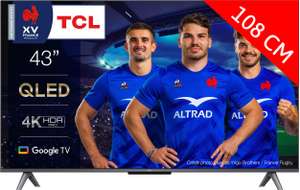 TV 43" TCL 43QLED770 - QLED, 4K UHD, Smart TV, Dolby Vision, HDR10+, HDR10, HLG, 60 Hz (Via ODR 80€)
