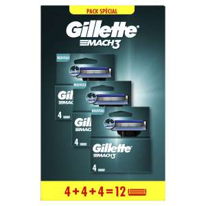 Lot de 12 lames de recharge Gillette Mach3 (via 23.22€ sur la carte de fidélité)