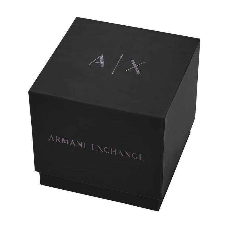 Montre homme Armani Exchange - boîtier en acier inoxydable noir de 46 mm avec bracelet en acier inoxydable, AX2189