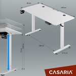 Bureau assis debout électrique Casaria - 60 x 140 cm ou 60 x 110 cm, plusieurs coloris