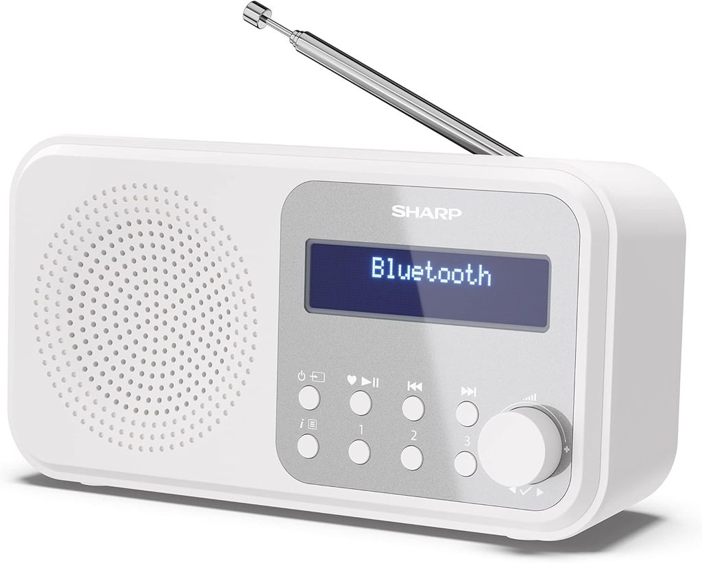 Radio Numérique Portable Tokyo Sharp DR-P420 WH - Dab, Dab+, FM, avec RDS, Bluetooth, USB ou Piles, Blanc
