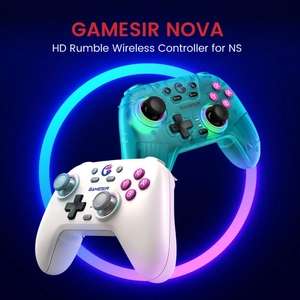 Manette GameSir Nova Wireless, Compatible Switch, PC, iOS, Android and Steam Deck - White -Green