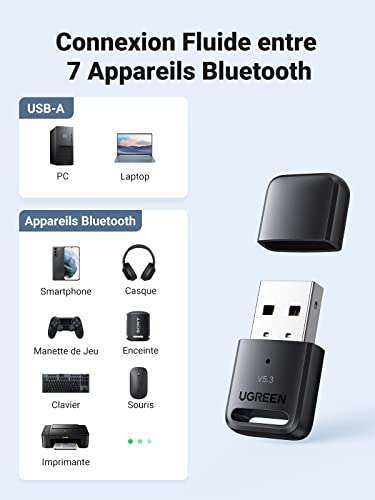 Dongle Bluetooth Ugreen - Bluetooth 5.3 (Vendeur tiers)