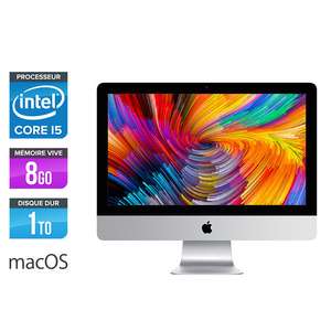 Ordinateur tout-en-un Apple iMac 21.5'' - i5-7360U, 8 Go DDR4, 1To HDD, Webcam, macOS (Reconditionné)