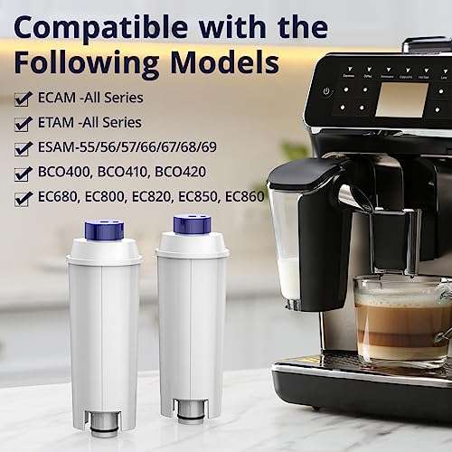 Lot de 2 Filtres à eau machine café iRhodesy DLSC002 - Compatible avec DeLonghi (Vendeur tiers - via Coupon)
