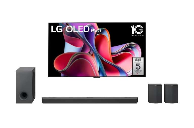 [Adhérents Macif] TV 77" LG OLED77G3 - Oled, Smart TV + Barre de son S95QR (via ODR de 1000€)