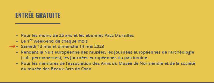 Entrée gratuite les 13 & 14 mai au Musée de Normandie - Château de Caen (14)