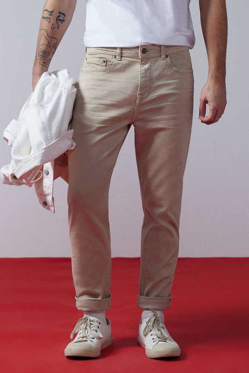 Pantalon slim 5 poches couleur - plusieurs tailles et couleurs