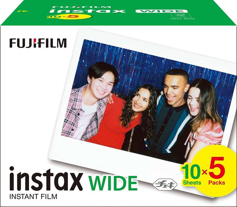 Pack de 50 Films Instax Wide Blanc