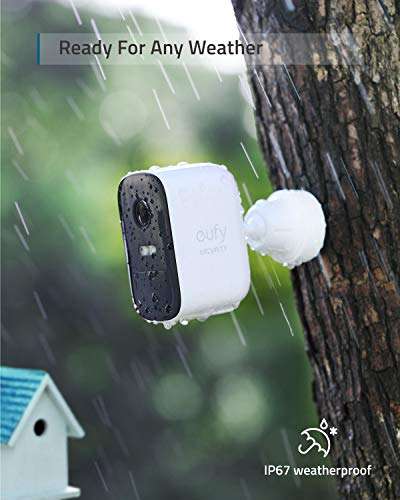 Caméra de Surveillance WiFi Extérieure Eufy 2C (Base + 3 caméras) - Autonomie de 180j, HD 1080p (Vendeur tiers)