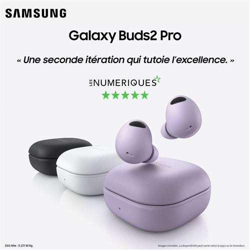 Ecouteurs sans-fil Samsung Galaxy Buds 2 Pro - Différents coloris (via ODR 50€)