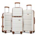 🔥 189.99€ | Set de 4 Valises de Voyage Rigide Kono - en Polypropylène, 4 Roulettes & Se Set de 4 Valises de Voyage Rigide Kono - en Polypropylène, 4 Roulettes & Serrure à Combinaison TSA, Coloris Blanc Crème (Vendeur Tiers)