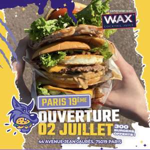 Un Smash Burger offert aux 300 premiers clients - Alpha Burger Paris 19ème (75)
