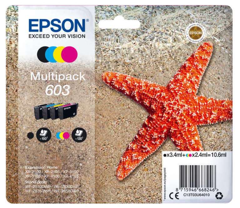 Pack de cartouches d'encre Epson 603 (dans une sélection de magasins)
