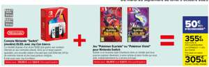 Console Nintendo Switch (modèle OLED) + Pokemon écarlate ou violet (via 50€ sur la carte)
