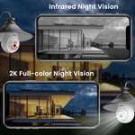 2 x ampoules caméra IP de surveillance Extérieure PTZ wansview - 2k, Étanche, Vision Nocturne couleur (Via coupon - Vendeur tiers)