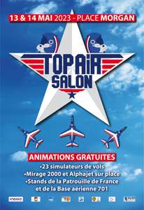 Visite cockpit d'un Alphajet de la Patrouille de France avec simulateurs de vols gratuits - Top Air Salon, Salon-de-Provence (13)