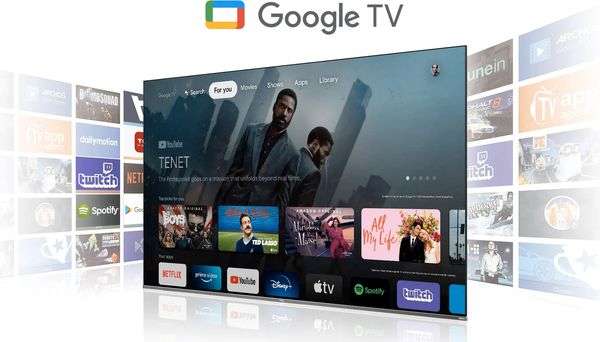 TV 85" TCL 85MQLED80 - 4K, 144Hz, Google TV, QLED, Mini LED