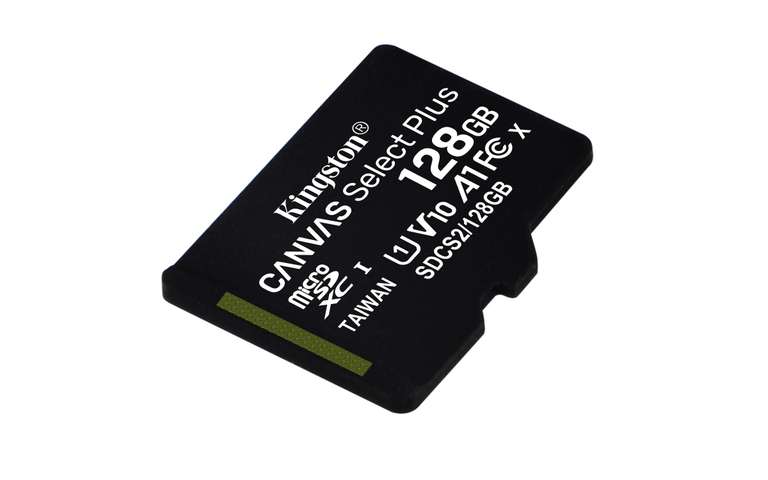Carte mémoire microSDXC Kingston Canvas Select Plus - 128 Go, UHS-I Classe 10