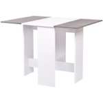 Sélection de meubles pour salon (Ex: Table à manger pliable Varda - Blanc et imitation ciment - 4 personnes - 104x76x 74 cm)