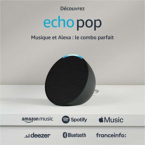 [Prime] Assistant vocal Amazon Echo Pop (2023) - Compacte, Avec Alexa, Plusieurs coloris